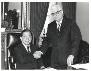 Carl Albert with a woman., 1950-01-01 - 1976-12-31