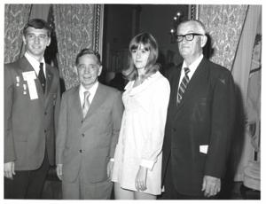 Carl Albert with a VICA worker and John N. Happy Camp., 1950-01-01 - 1976-12-31