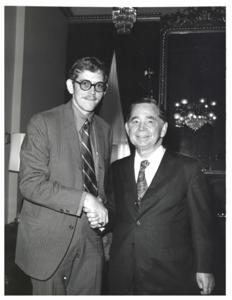 Carl Albert with Susan Bullard (Oklahoma Journal)., 1950-01-01 - 1976-12-31