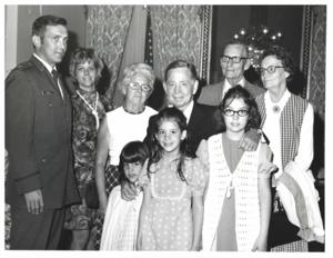 Carl Albert with VICA national officer and Page Belcher., 1950-01-01 - 1976-12-31