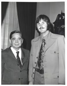Carl Albert with VICA representative and unidentified woman., 1950-01-01 - 1976-12-31