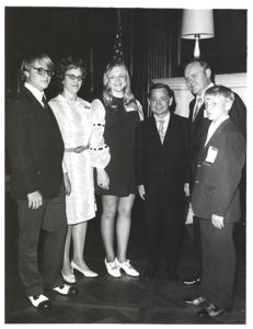 Carl Albert with unidentified people., 1950-01-01 - 1976-12-31