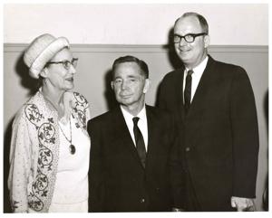 Carl Albert with unidentified people., 1950-01-01 - 1976-12-31