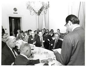 Carl Albert with an unidentified woman., 1950-01-01 - 1976-12-31
