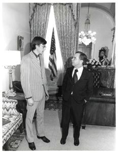 Carl Albert with unidentified people., 1950-01-01 - 1976-12-31