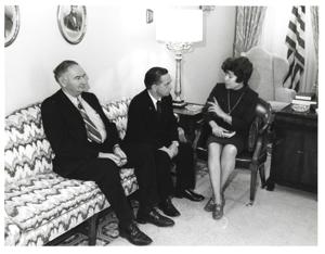 Carl Albert with an unidentified young adult., 1950-01-01 - 1976-12-31