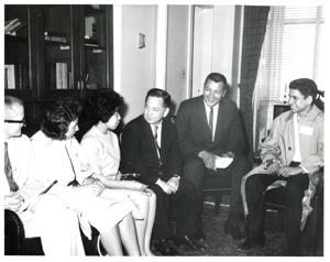 Carl Albert with unidentified people., 1950-01-01 - 1976-12-31