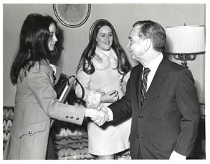 Carl Albert with two unidentified men., 1950-01-01 - 1976-12-31