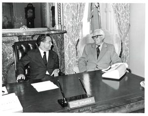 Carl Albert with two unidentified women and one unidentified man., 1950-01-01 - 1976-12-31