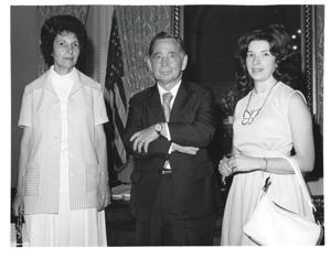 Carl Albert with unidentified people., 1950-01-01 - 1976-12-31