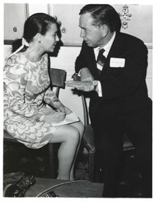Carl Albert with an unidentified woman., 1950-01-01 - 1976-12-31