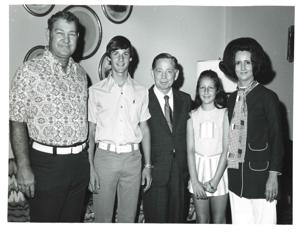 Carl Albert with an unidentified woman., 1950-01-01 - 1976-12-31