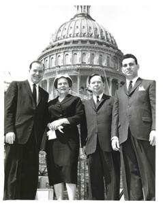 Carl Albert with unidentified people., 1950-01-01 - 1976-12-31