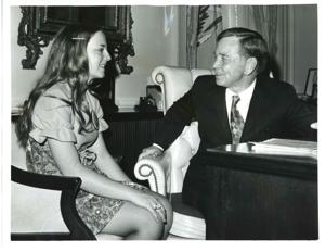 Carl Albert, Jack Ellison, and two women., 1950-01-01 - 1976-12-31