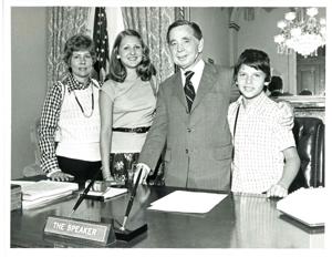 Carl Albert with Della Mae Field. March 7, 1972, 1972-03-07