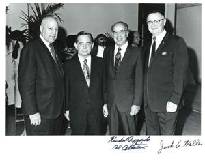 Carl Albert with the Dr. Michael Vinci family. 1974, 1974-01-01 - 1974-12-31
