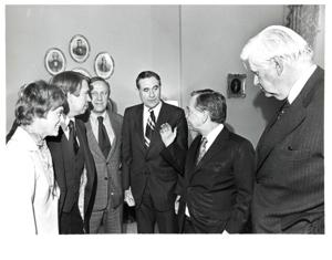 Carl Albert, Thomas P. O&#39;Neill, and Wes Watkins. September 1976, 1976-09-01