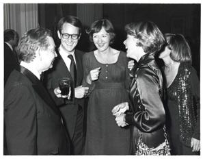 Carl Albert with guests at the American Revolution Bicentennial Ball in Oklahoma. October 2, 1976, 1976-10-02