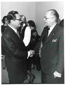 Mr. and Mrs. Dong Jo Kim (Korea) shown with Otto E. Passman., 1970-01-01 - 1976-12-31