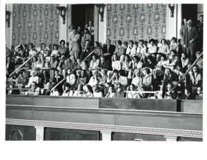Carl Albert with Ruth Sheldon Knowles., 1972-02-22