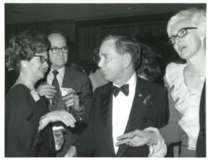 Carl Albert and another man holding a check., 1970-01-01 - 1976-12-31