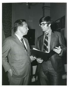 Carl Albert speaking at the inauguration of Governor David Hall. 1971, 1971-01-01 - 1971-12-31