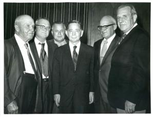 Carl Albert at right and Tom Steed in center. September 13, 1971, 1971-09-13