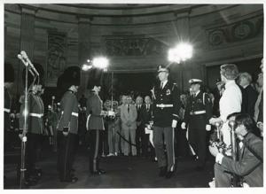 Several people at a ceremony in the Capitol rotunda honoring arrival of the Magna Carta., 1976-06-03