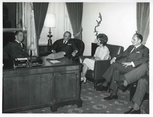 President Josip B. Tito shaking hands with an unidentified girl. November 1971, 1971-11-01