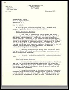 Progress Reports for Broken Bow and Pine Creek Dams: November 1963, 1962-01-01 - 1963-12-31