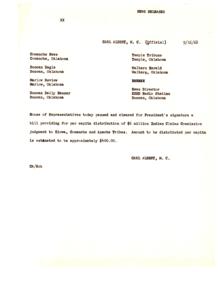 Congress Passes Bill for Per Capita Distribution of Indian Claims Commission Judgment, 1968-01-01 - 1968-12-31