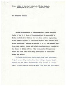 Indian Students Visit Washington with Congressman Carl Albert, 1967-04-21