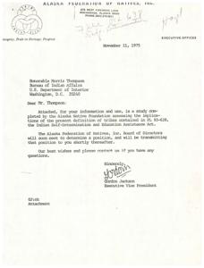 Assessing Implications of the Indian Self-Determination Act for Alaska Natives, 1975-01-04