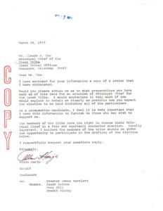 Title: Call for Transparency and Participation in Creek Tribe Chief Election, 1975-02-28