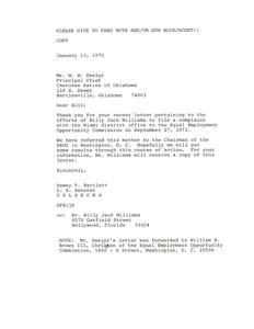 Efforts to Address EEOC Complaint for Fred Ruth and Don Bluejacket, 1972-09-27