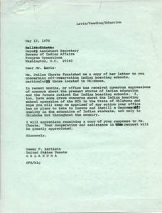 Concerns and Recommendations for Indian Boarding Schools in Oklahoma, 1978-04-21