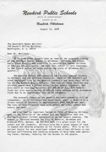 Urgent Plea to Save Chilocco Indian School, 1978-08-15