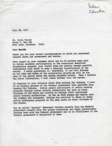 Equality and Opportunity: A Concerned Citizen&#39;s Letter to Senator Bartlett, 1977-06-19