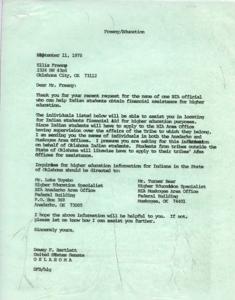 Assistance for Financial Aid in Higher Education for Indian Students, 1978-09-11