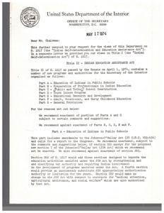 Analysis of Title II of S. 1017: Indian Education Assistance Act, 1950-09-30