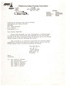 Position Paper on Indian Housing: Addressing Challenges and Solutions, 1975-05-08