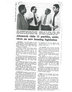 Senator Abourezk Visits Pueblos to Discuss Housing Legislation, 1974-06-17
