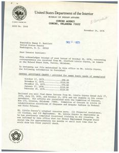 Title: Assistance for Inmate Rehabilitation: Correspondence with Senator Bartlett, 1975-10-17