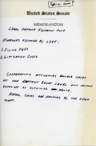 Memorandum on Legal Defense Education Fund Expenses and Case Handling Procedures for Syria, 1970-01-01 - 1970-12-31
