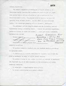 Establishing a Drop-In School: Objectives, Rationale, and Implementation, 1971-01-01 - 1971-12-31