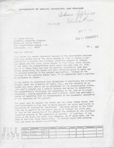 Letter Urging the Continuation of the Bilingual Education Project at Loneman Day School and Red Cloud Indian School, 1972-06-12