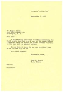 Inquiry Regarding Seneca Indian Tribe Claims, 1966-08-21