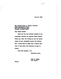 Letter of Appreciation to Guy Ro Indians: A Moving Speech, 1966-01-01 - 1966-12-31