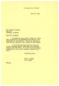 Investigation into Alleged Misconduct at Indian Agency in Anadarko, 1966-05-10