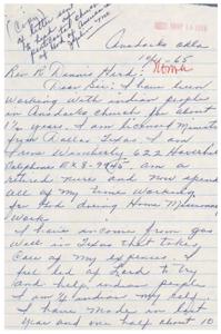 Efforts of a Dallas Resident to Build a Church for Native Americans in Anadarko, Oklahoma, 1966-01-01 - 1966-12-31